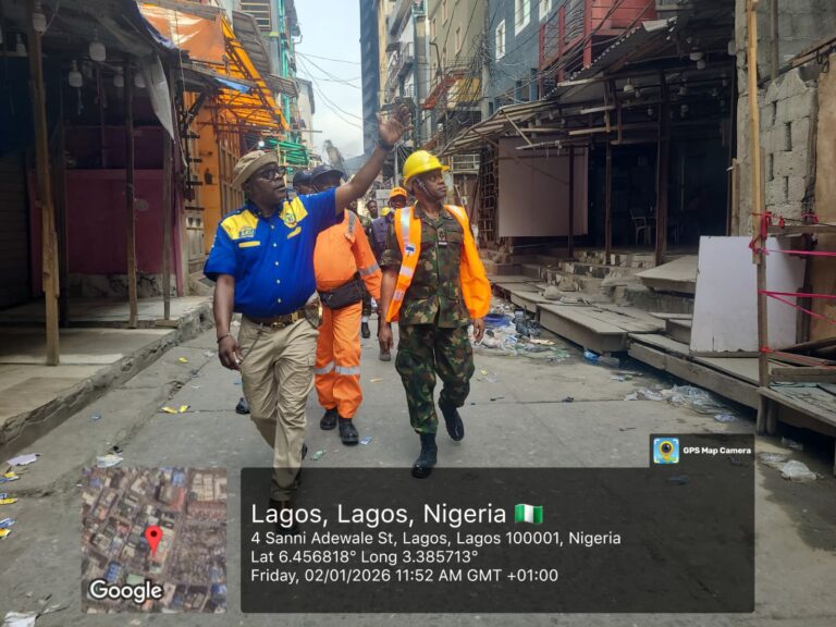 Sanwo-Olu Inspects Marina Fire Site