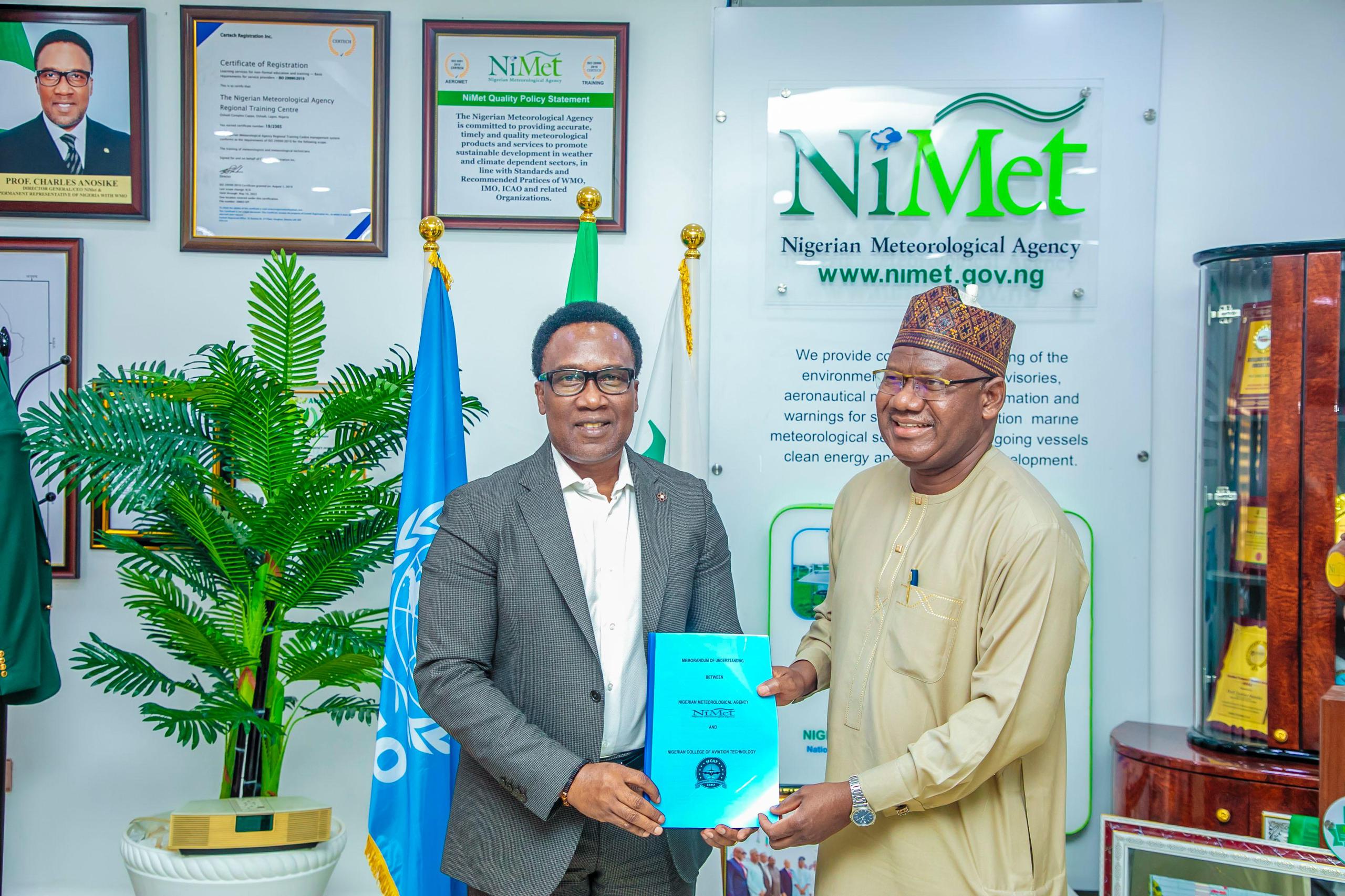 NiMet, NCAT seal MoU to boost aviation training, service delivery
