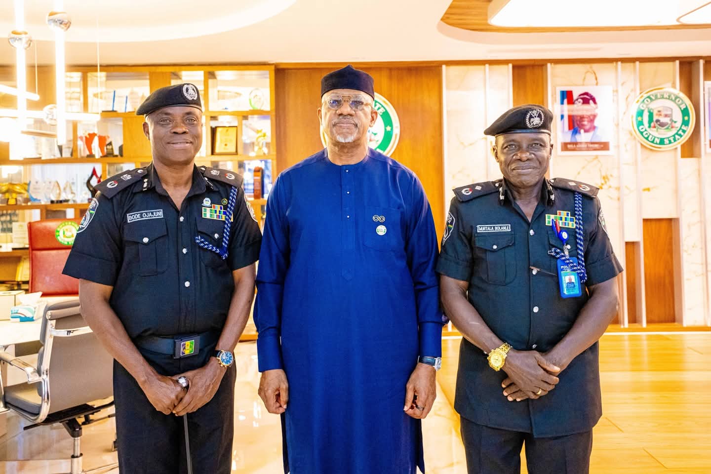 Ogun Governor Hosts New CP, Reaffirms Security as Top Priority  ‎