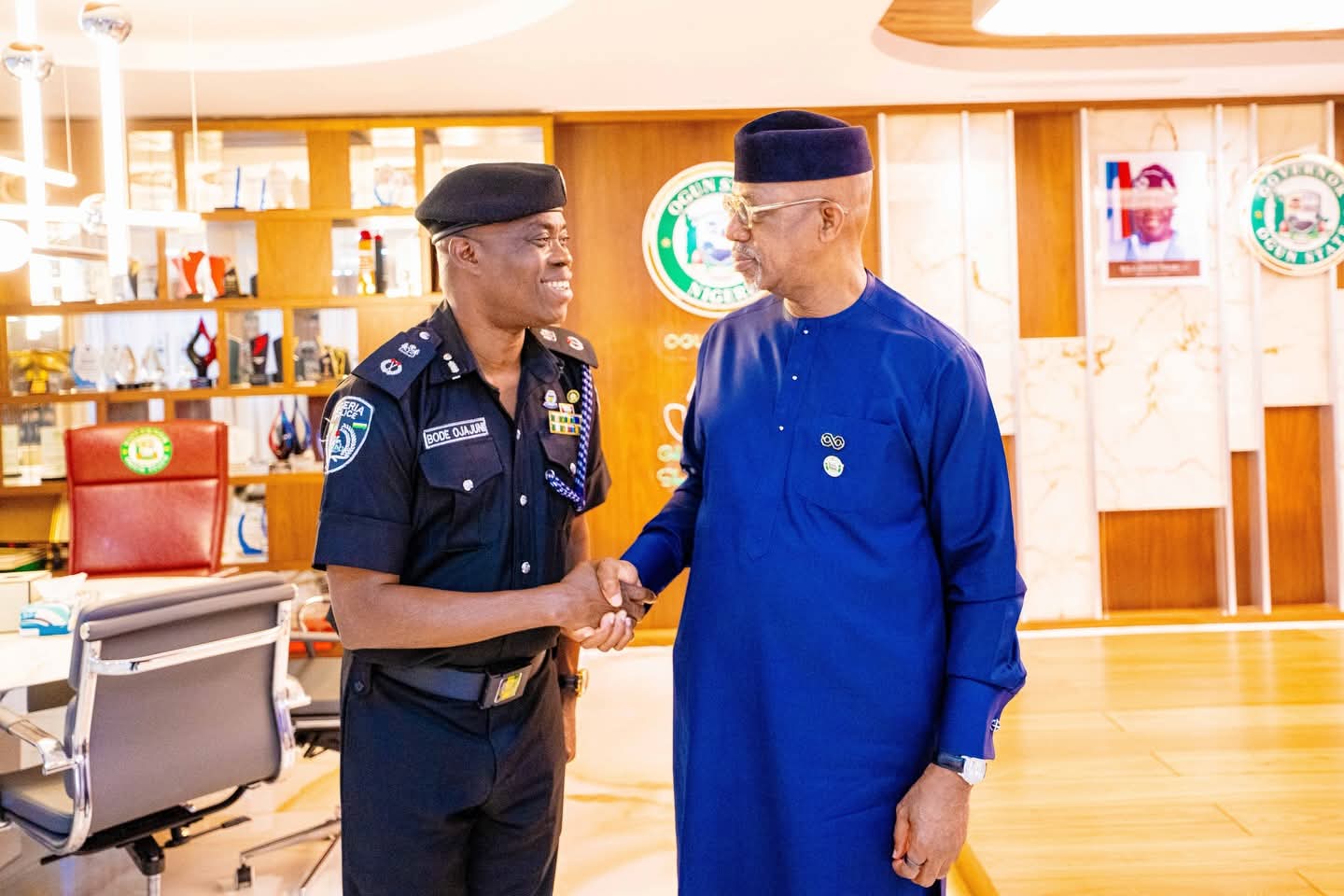 Ogun Governor Hosts New CP, Reaffirms Security as Top Priority
‎