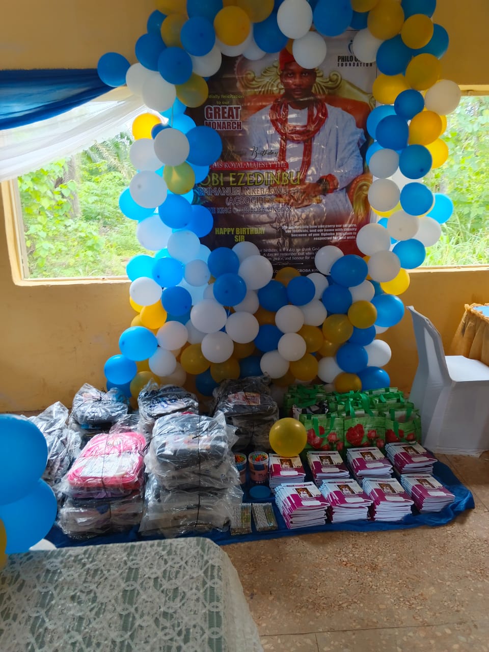 Obi of Ugboba Donates Internet-Enabled Computers, School Bags and Learning Materials to Ojeokpa Primary School to Mark Birthday
