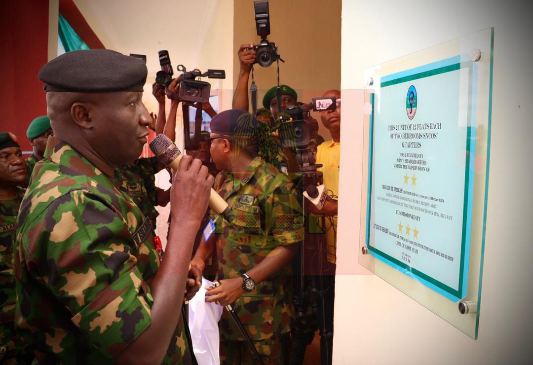 No Army Can Defeat Insecurity Without Motivated Troops, COAS Declares as He Unveils New Soldiers' Quarters
‎