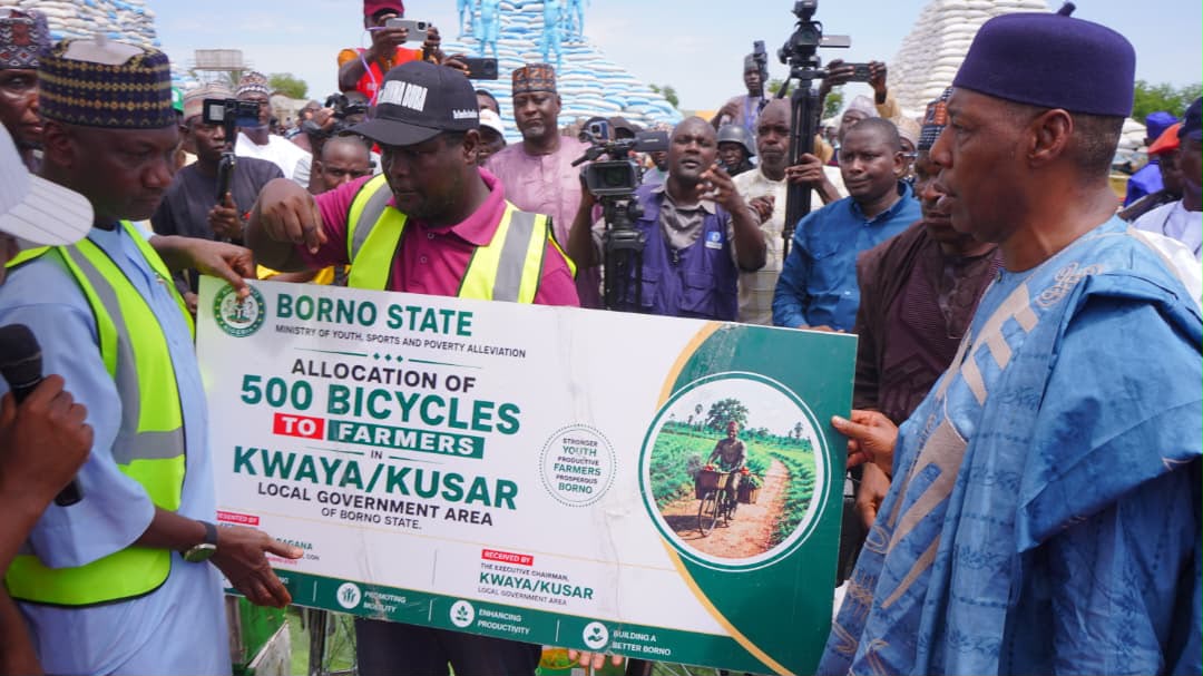 Borno: Zulum unveils 50% off fertiliser sale, free farm implement for 120,000 smallholder farmers
    