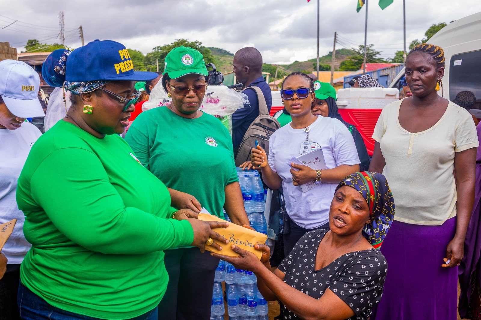POWA President surprises Abuja barracks traders with grants, relief materials
