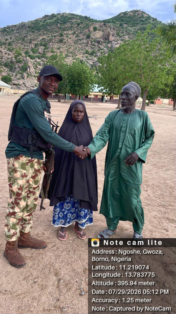 Troops rescue woman abducted by Boko Haram in 2021, total rescued through Gwoza corridor rises to 117