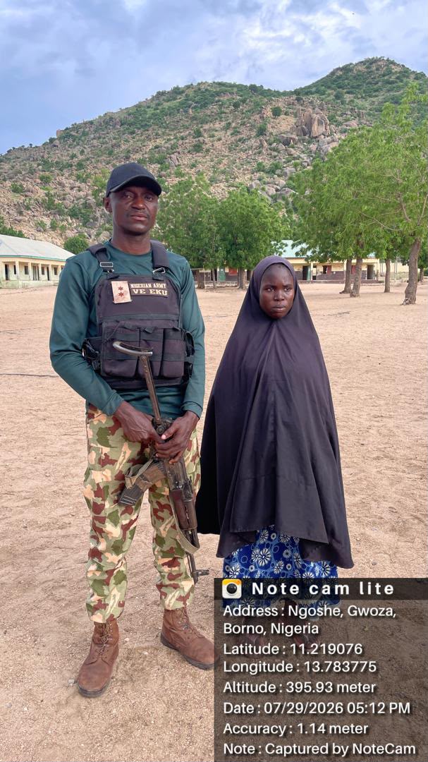 Troops rescue woman abducted by Boko Haram in 2021, total rescued through Gwoza corridor rises to 117