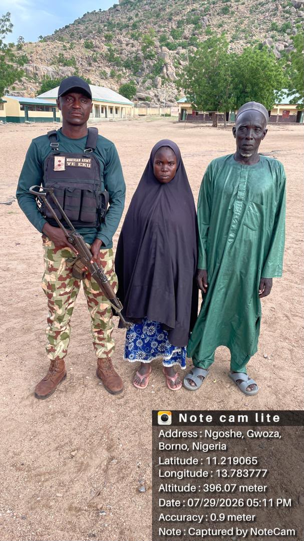 Troops rescue woman abducted by Boko Haram in 2021, total rescued through Gwoza corridor rises to 117