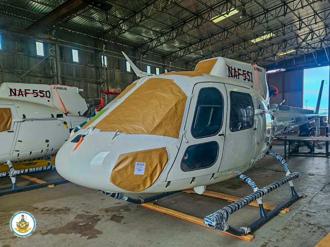 NAF receives five new helicopters as FG steps up airpower modernisation
