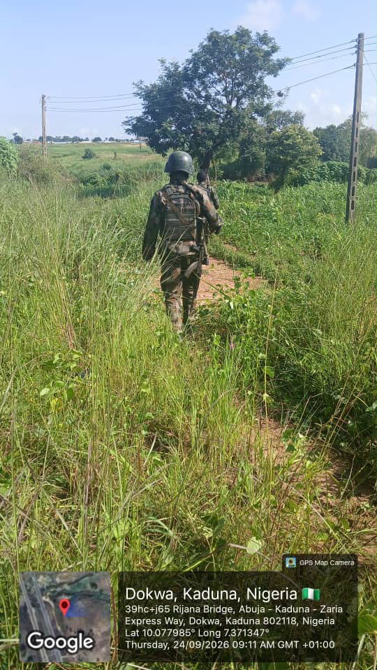 Troops foil terrorist attack in Kaduna, recover AK-47, 13 rounds