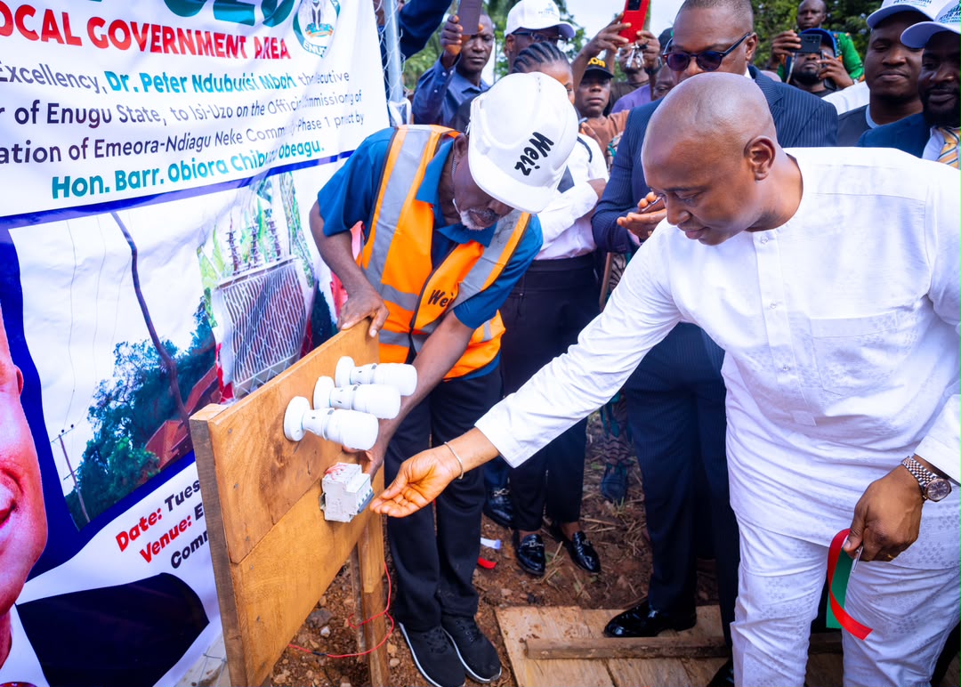 Gov. Mbah Commissions Electrification Project, Ultra-Modern Secretariat In Isi-Uzo, Reaffirms Commitment To Grassroots Development