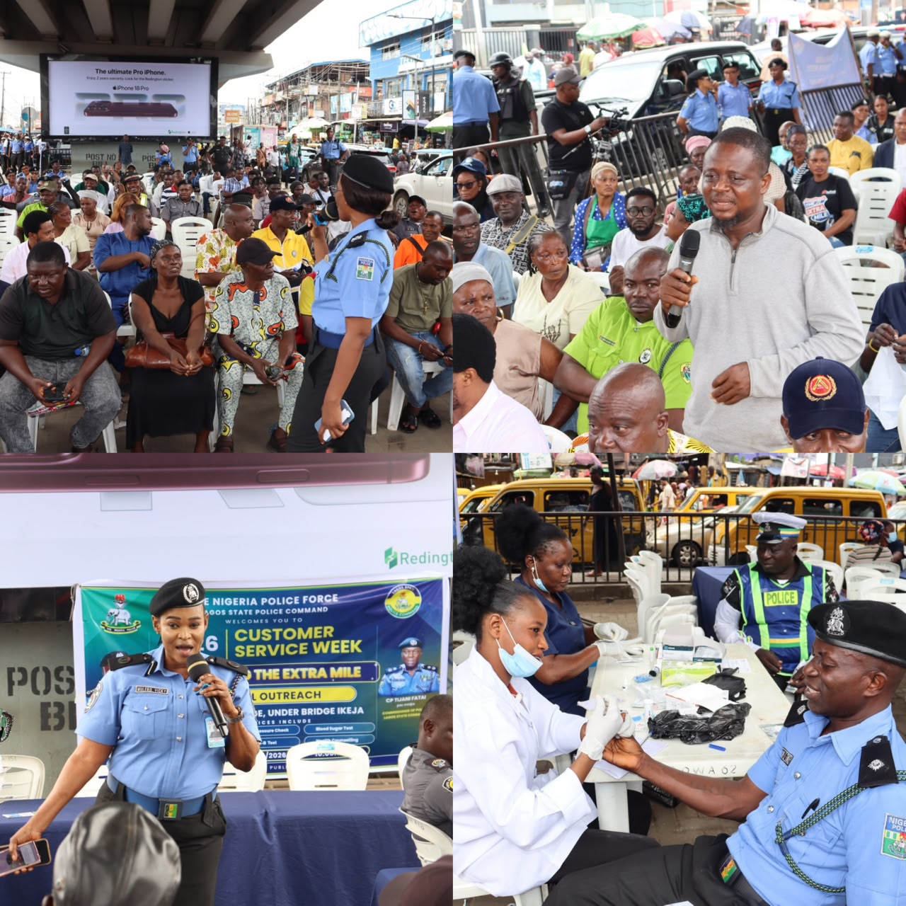 Customer Service Week: Lagos Police offer free medical care to Computer Village traders