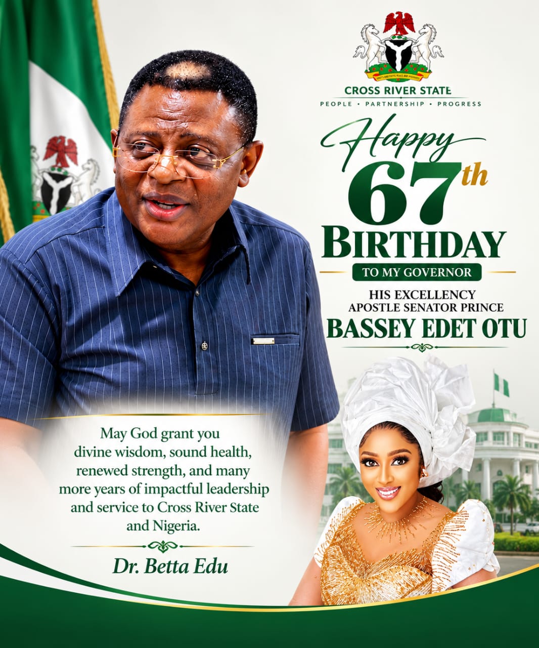 Betta Edu Congratulates Bassey Otu at 67, Commends People-First Agenda